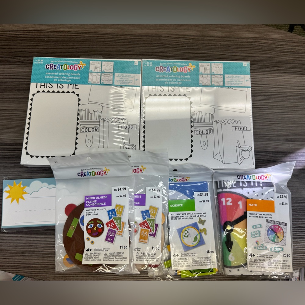 25 time, 16 life cycle, 22 mindfulness emotions, 24 plates, 16 coloring boards.